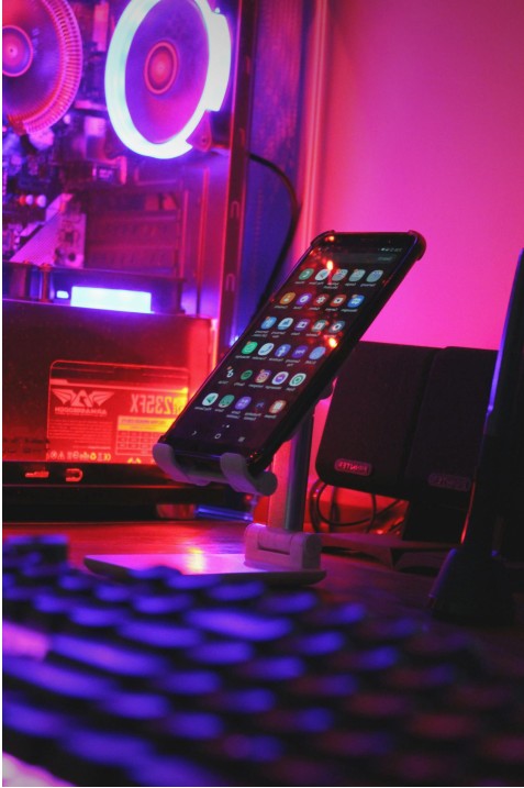 Team playing at studio